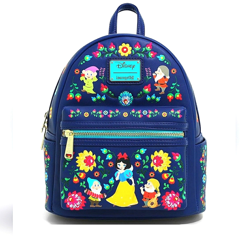 🆕️💙❤Snow White Loungefly Embroidered Floral BackPack 🎒NWT